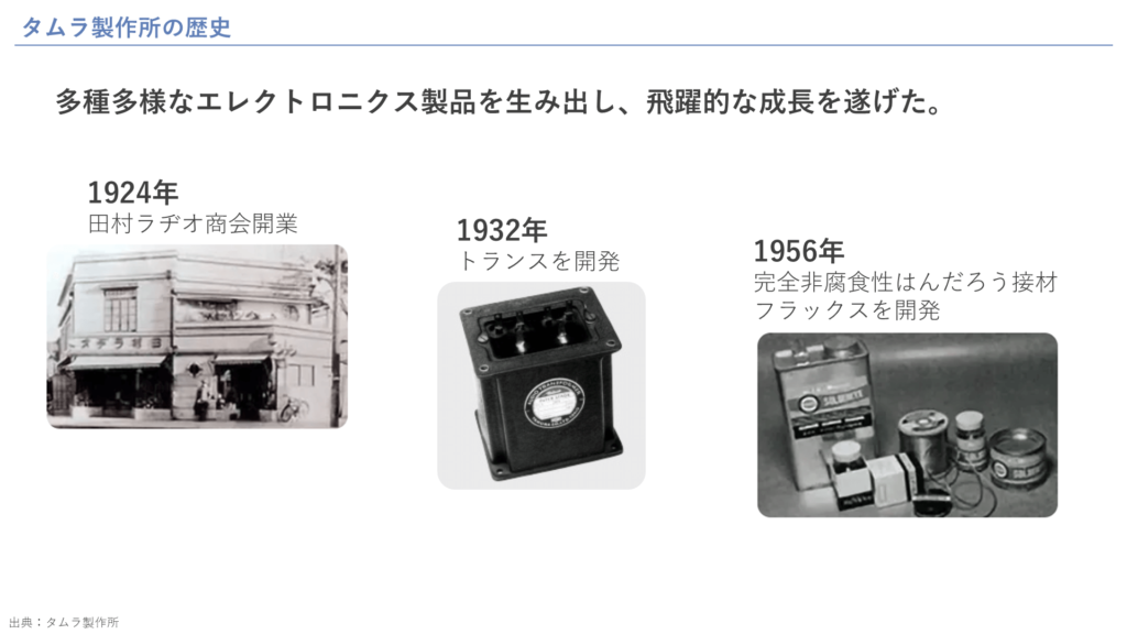 タムラ製作所の歴史