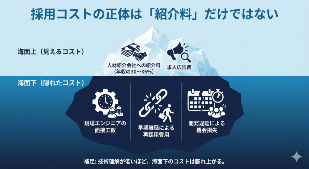 採用コストの正体は「紹介料」だけではない