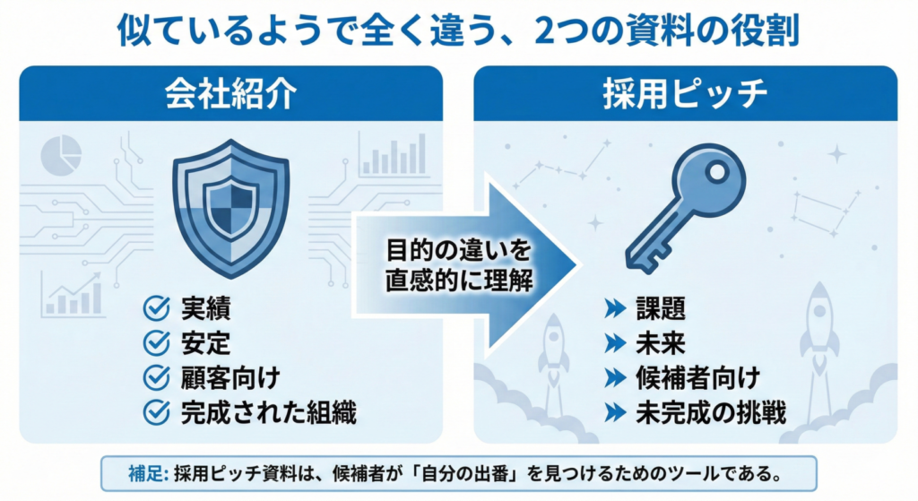 似ているようで全く違う、2つの資料の役割